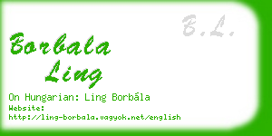 borbala ling business card